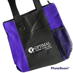 UNISEX Purple & Black Tote Bag - NWOT